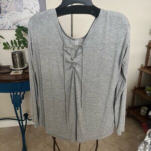 Victoria’s Secret Pink Super Soft Long Sleeve Lace Up Oversized Top - S